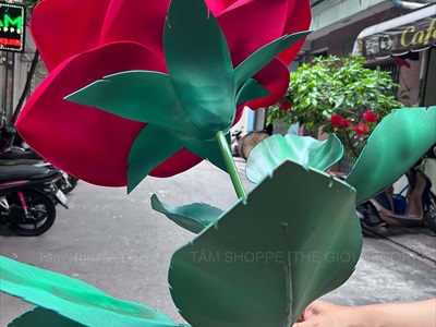 [Order 3-5 ngày] Cành hoa Hồng cỡ lớn [Nhẹ - Có đế tự đứng] D180cm CANHHOA-11